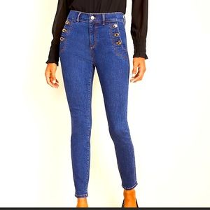 ANN TAYLOR High Waist Skinny Sailor Jeans